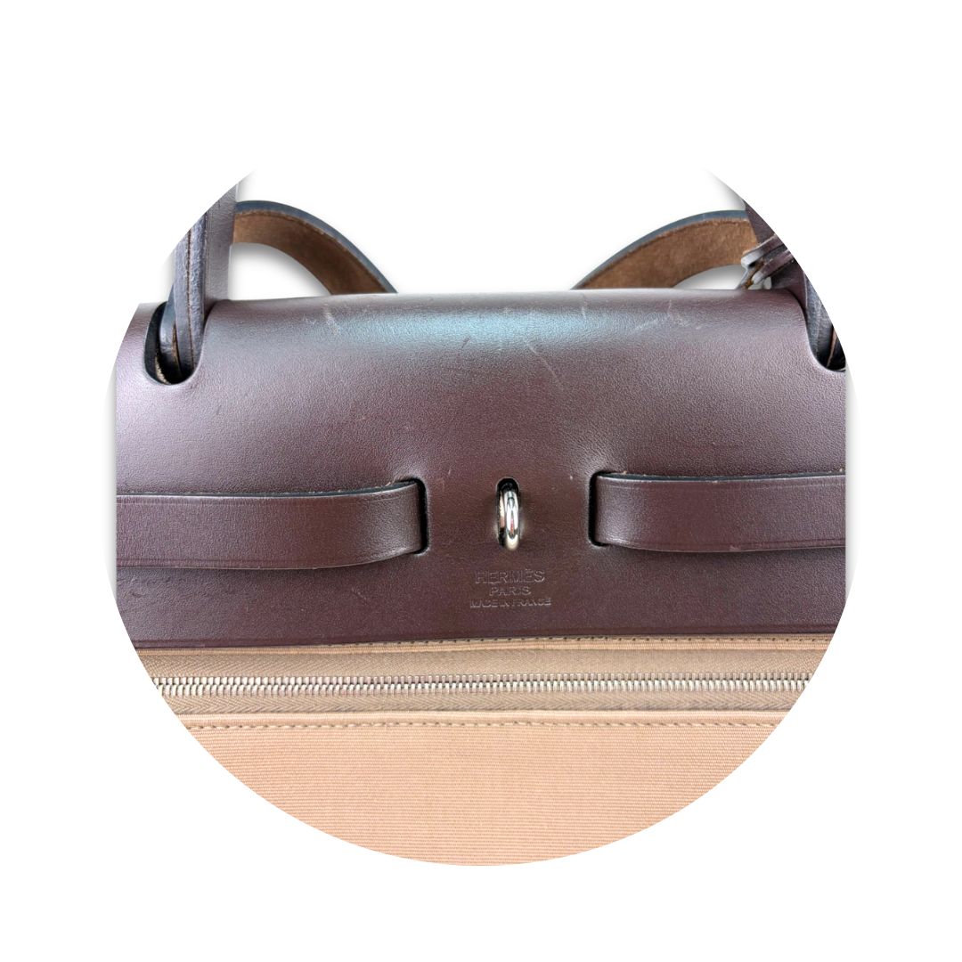 Hermès Brown Canvas Herbag Zip 31