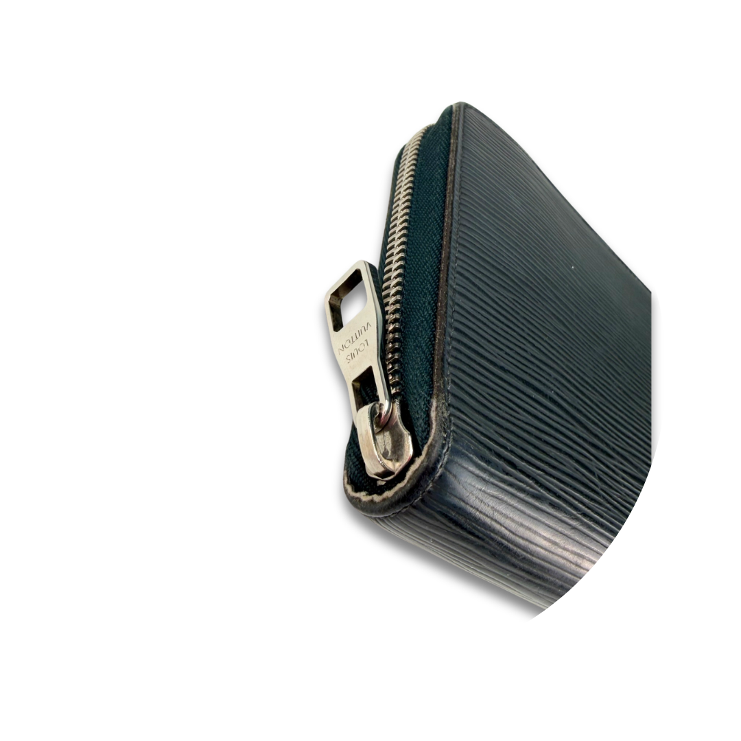 Louis Vuitton Navy Epi Zippy Organizer Wallet