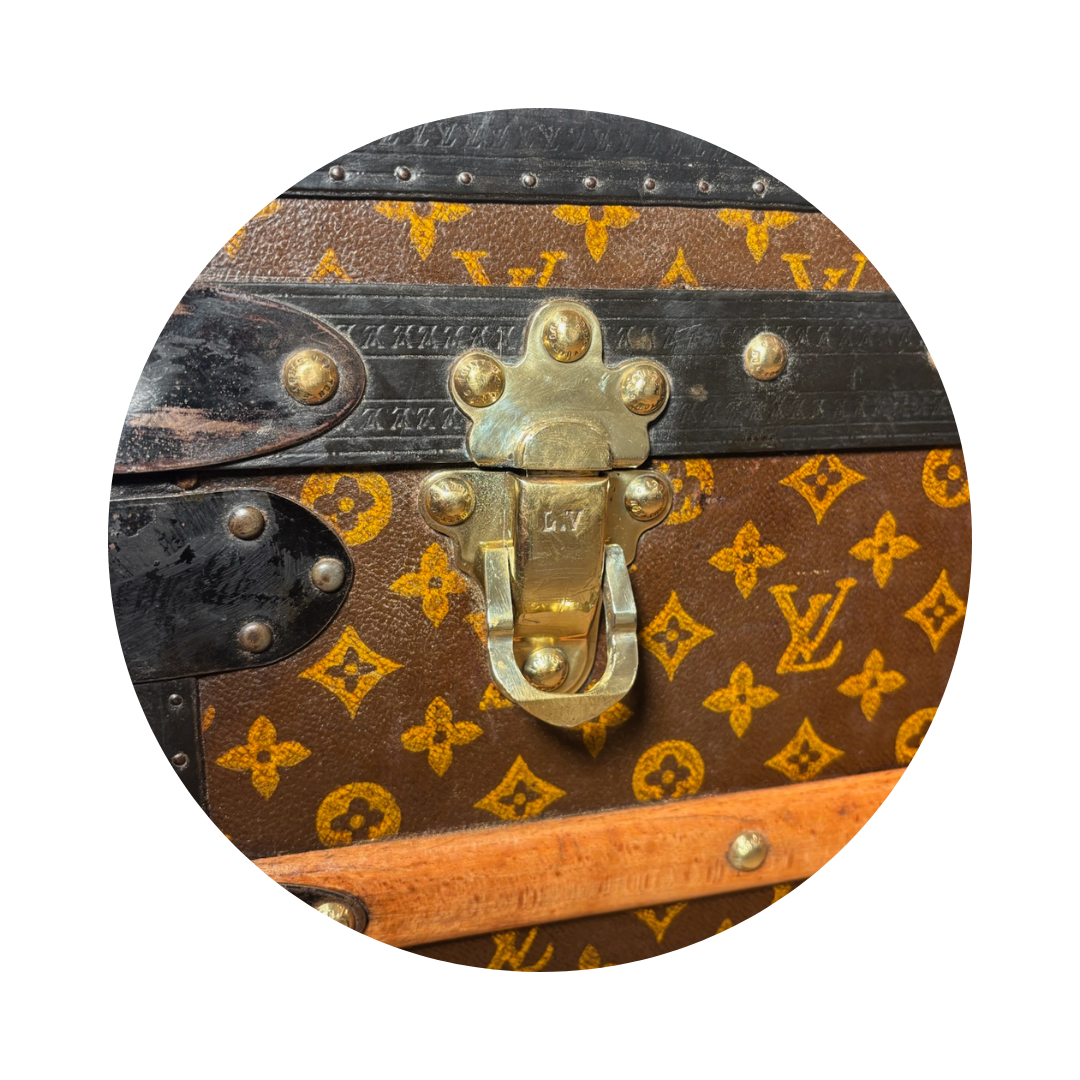 Louis Vuitton Monogram Antique Malle Courrier 110 Trunk