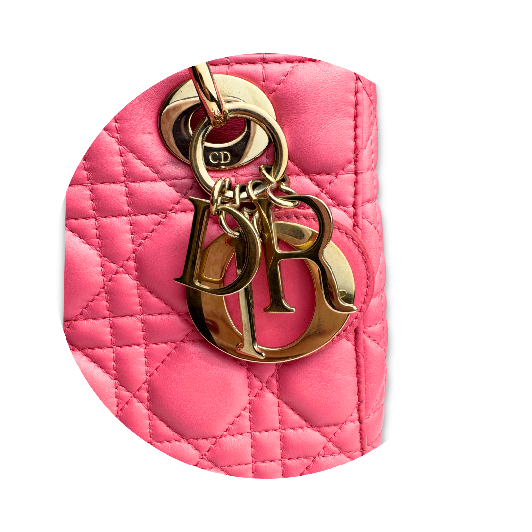 Dior Pink Star Strap Small Lady Dior