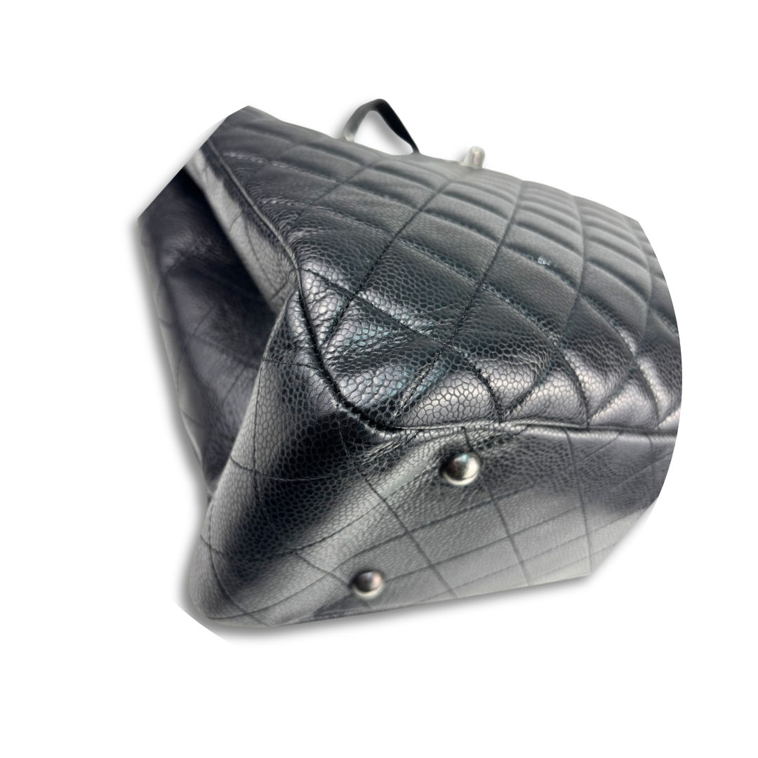 Chanel Black Caviar Classic Shopping Tote