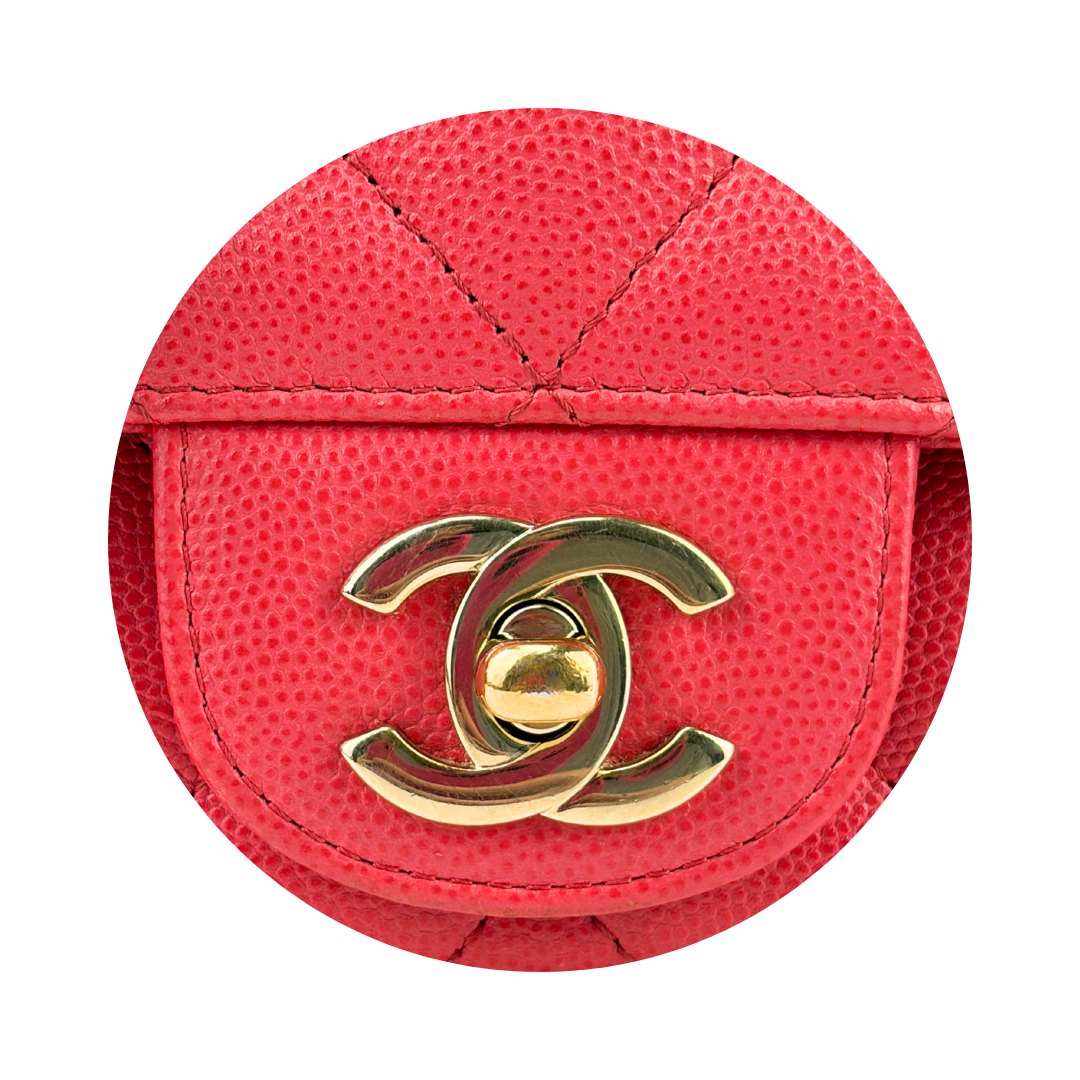 Chanel Classic Dark Pink Caviar Square Mini