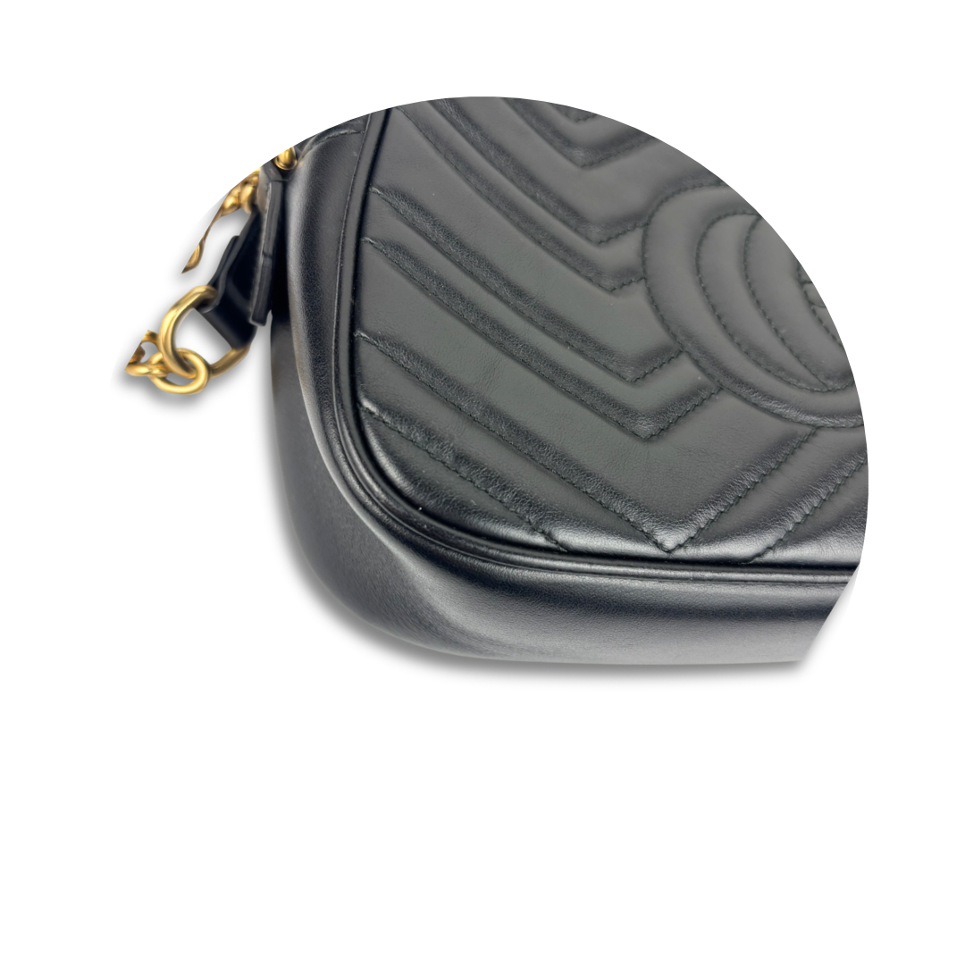 Gucci Black Marmont Small Camera Bag