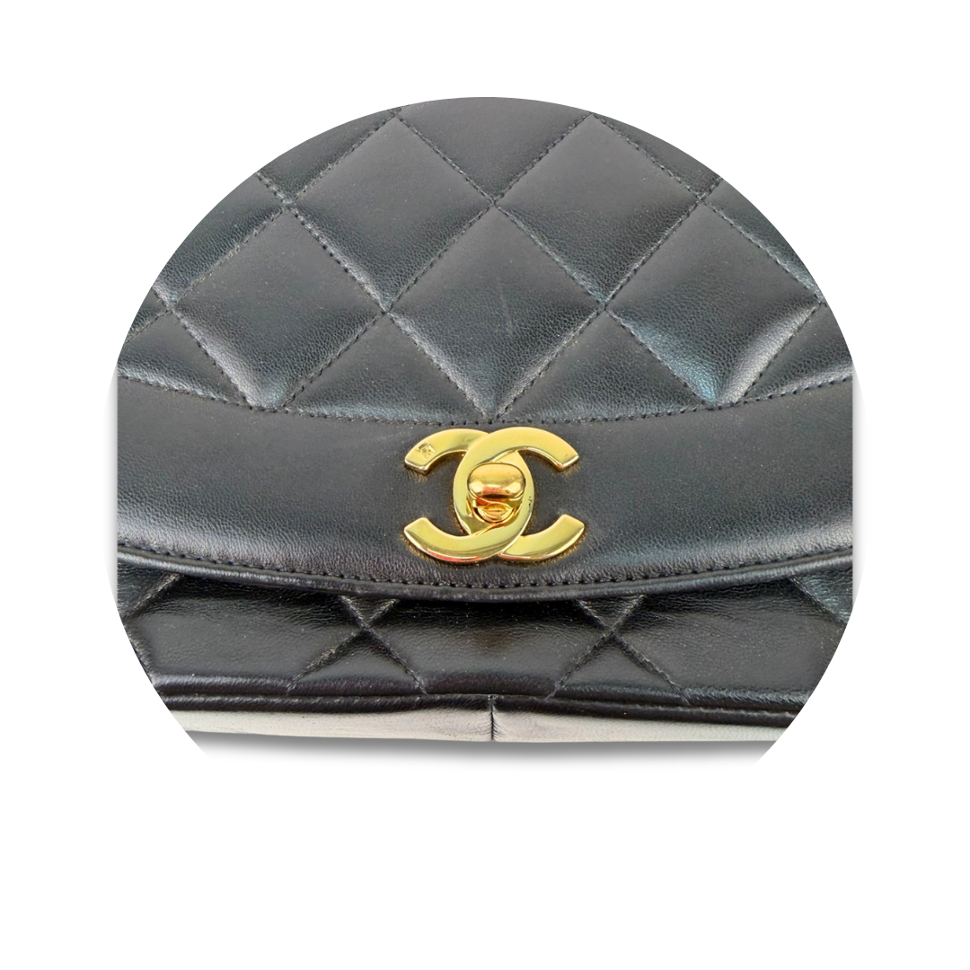 Chanel Medium Lambskin Diana Single Flap