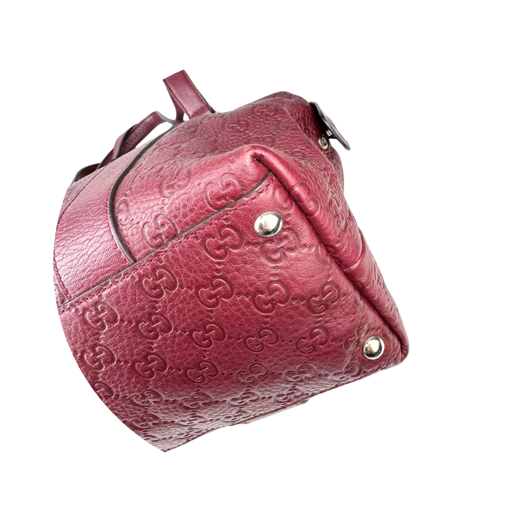 Gucci Guccissima Medium Bamboo Bar Shoulder Bag