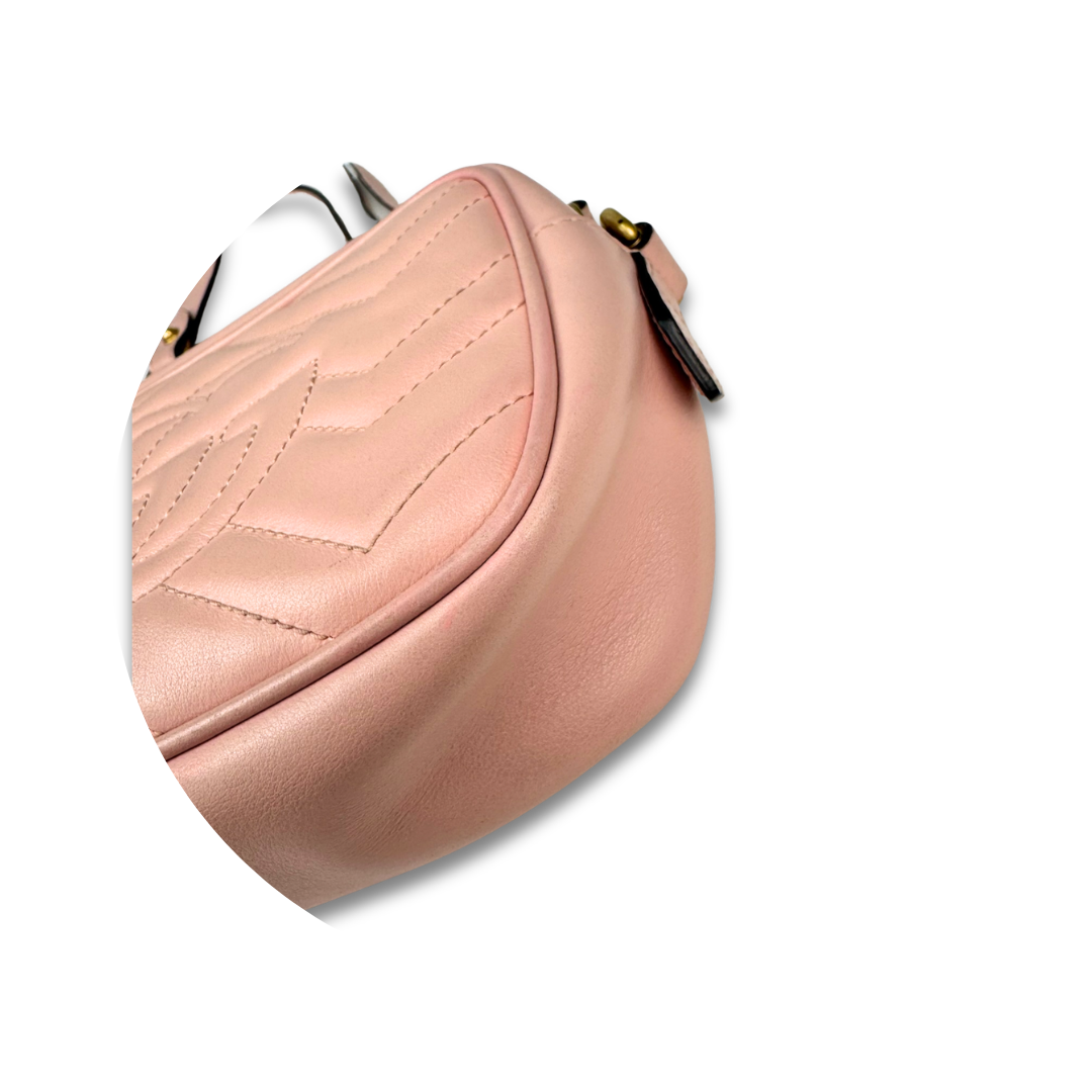 Gucci Pale Pink Mini Marmont Camera Bag