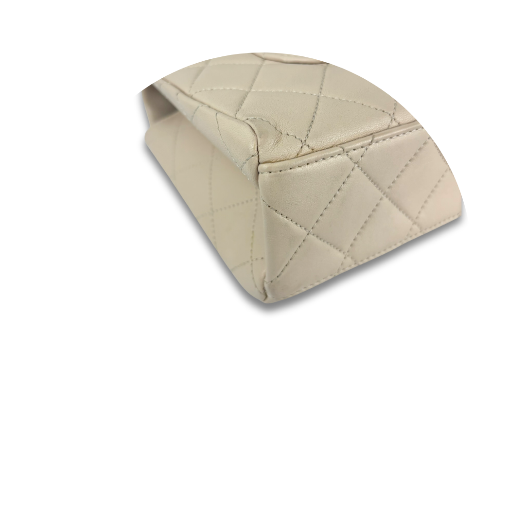 Chanel Beige Classic Square Single Flap