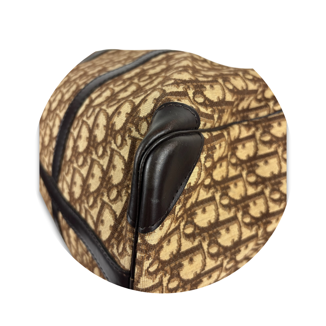 Dior Brown Canvas Trotter Duffle 40