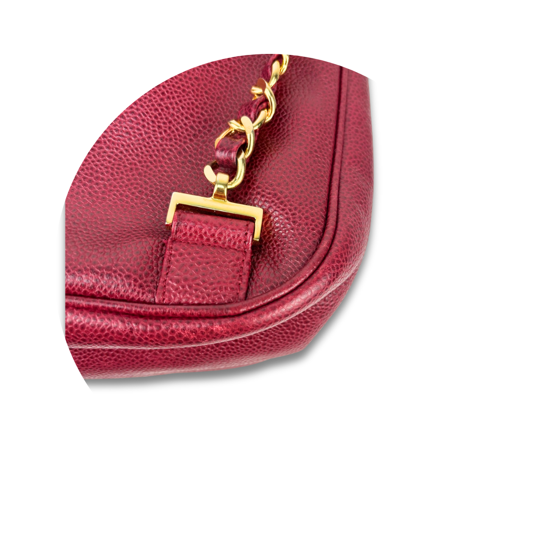 Chanel Burgundy Caviar Backpack