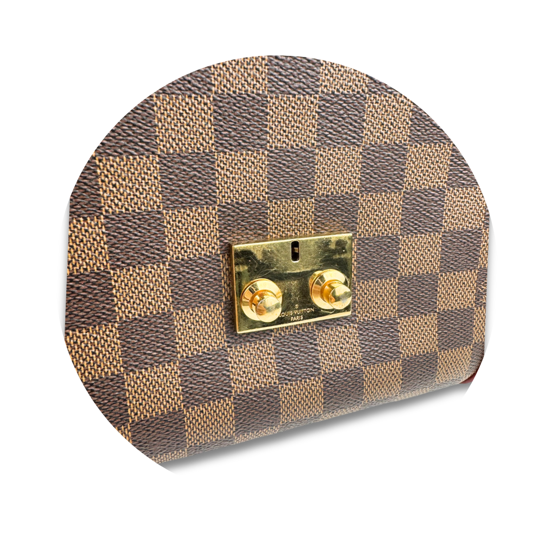 Louis Vuitton Damier Ebene Caissa Chain Clutch