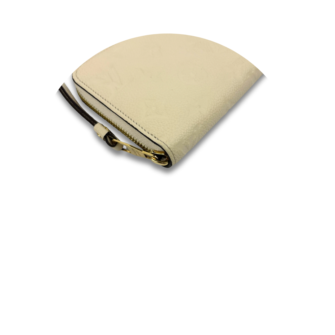 Louis Vuitton Cream Empreinte Zippy Wallet