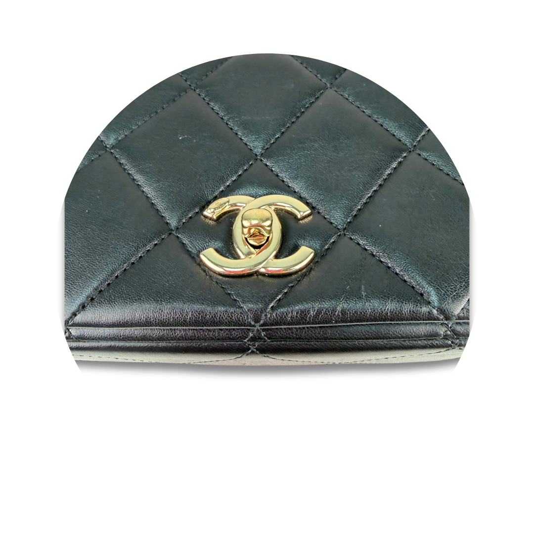 Chanel Quilted Chain Rows Mini Flap Bag