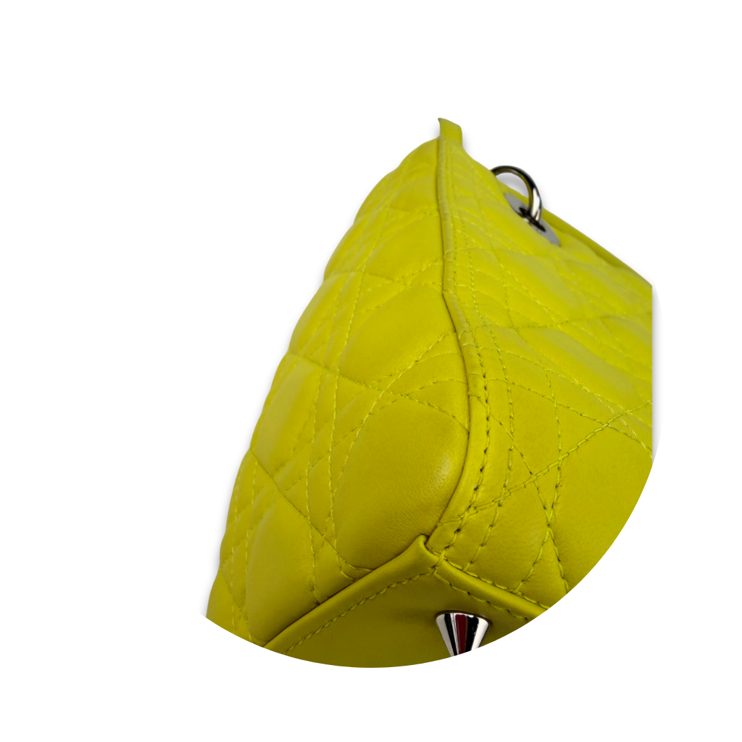 Dior Medium Yellow Lambskin Lady Dior