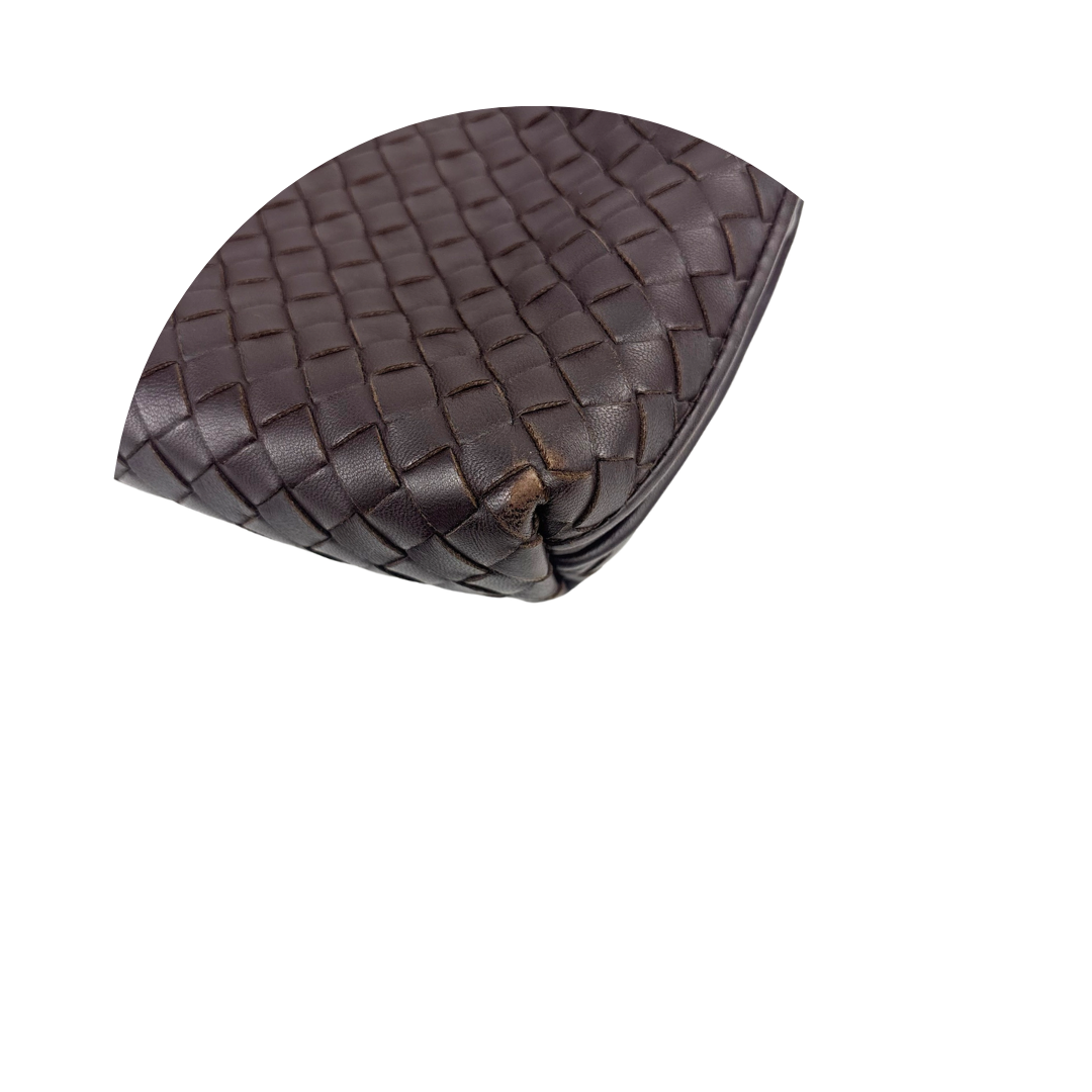 Bottega Veneta Brown Intrecciato Nodini Crossbody
