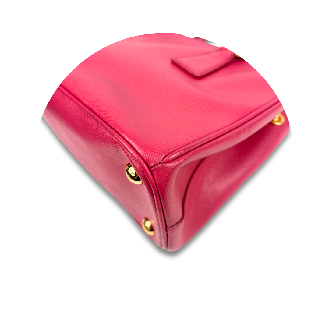 Prada Mini Hot Pink Double Zip Galleria