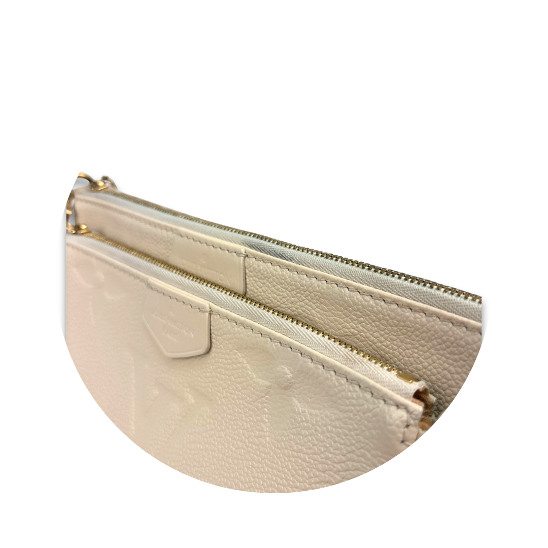 Louis Vuitton Cream Empreinte Multi Pochette Accessoires