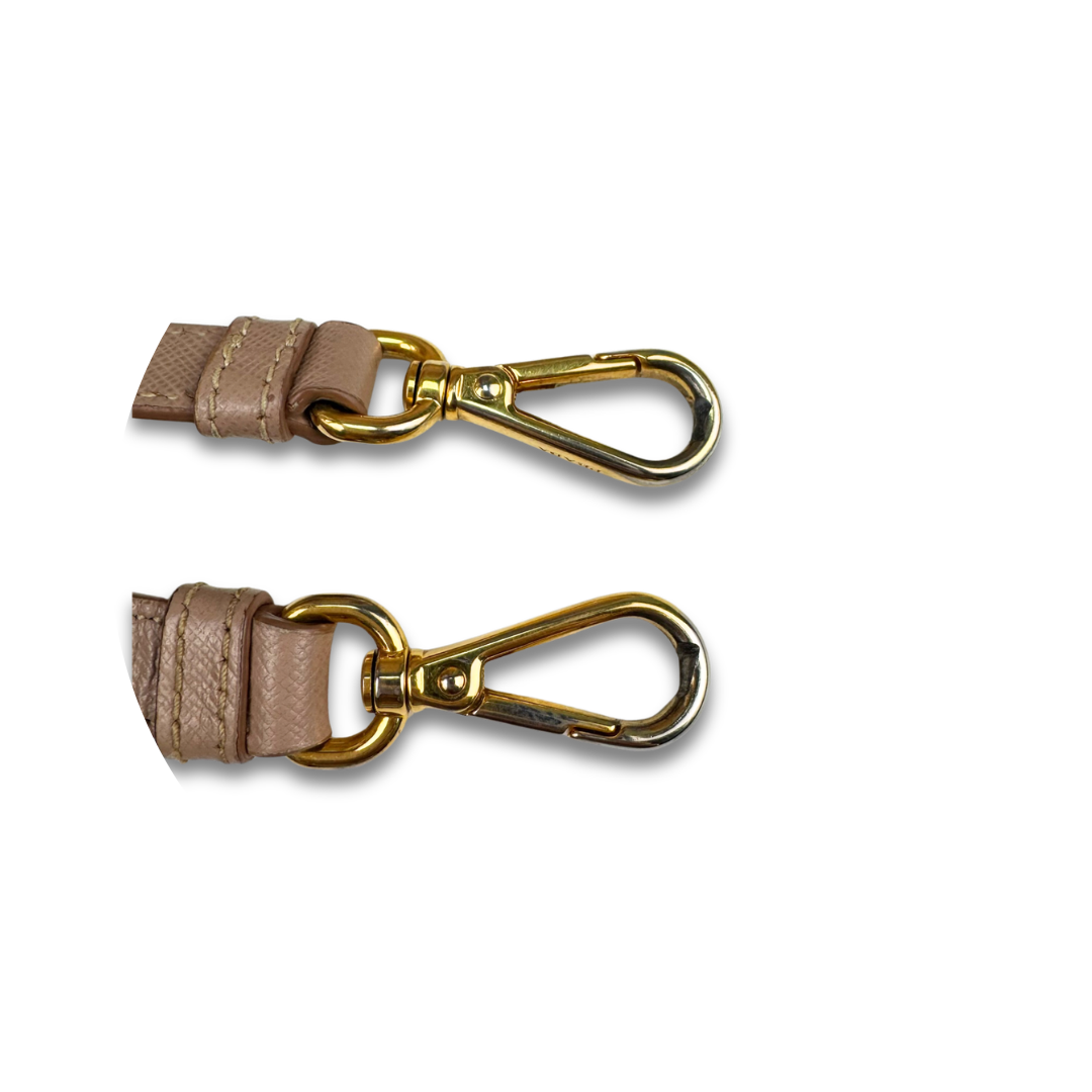 Prada Medium Beige Double Zip Galliera