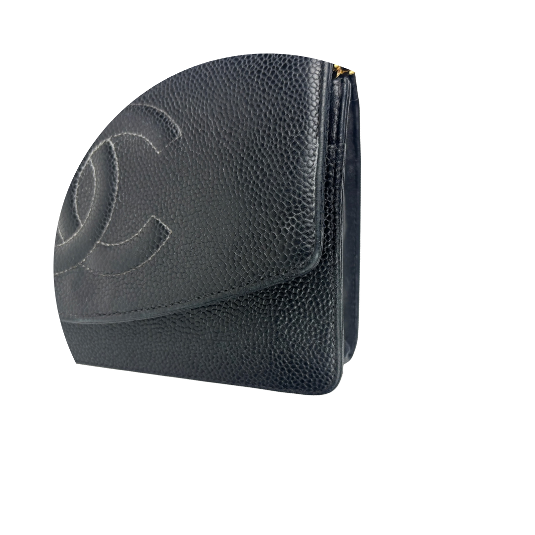 Chanel Caviar Black Classic Wallet on Chain