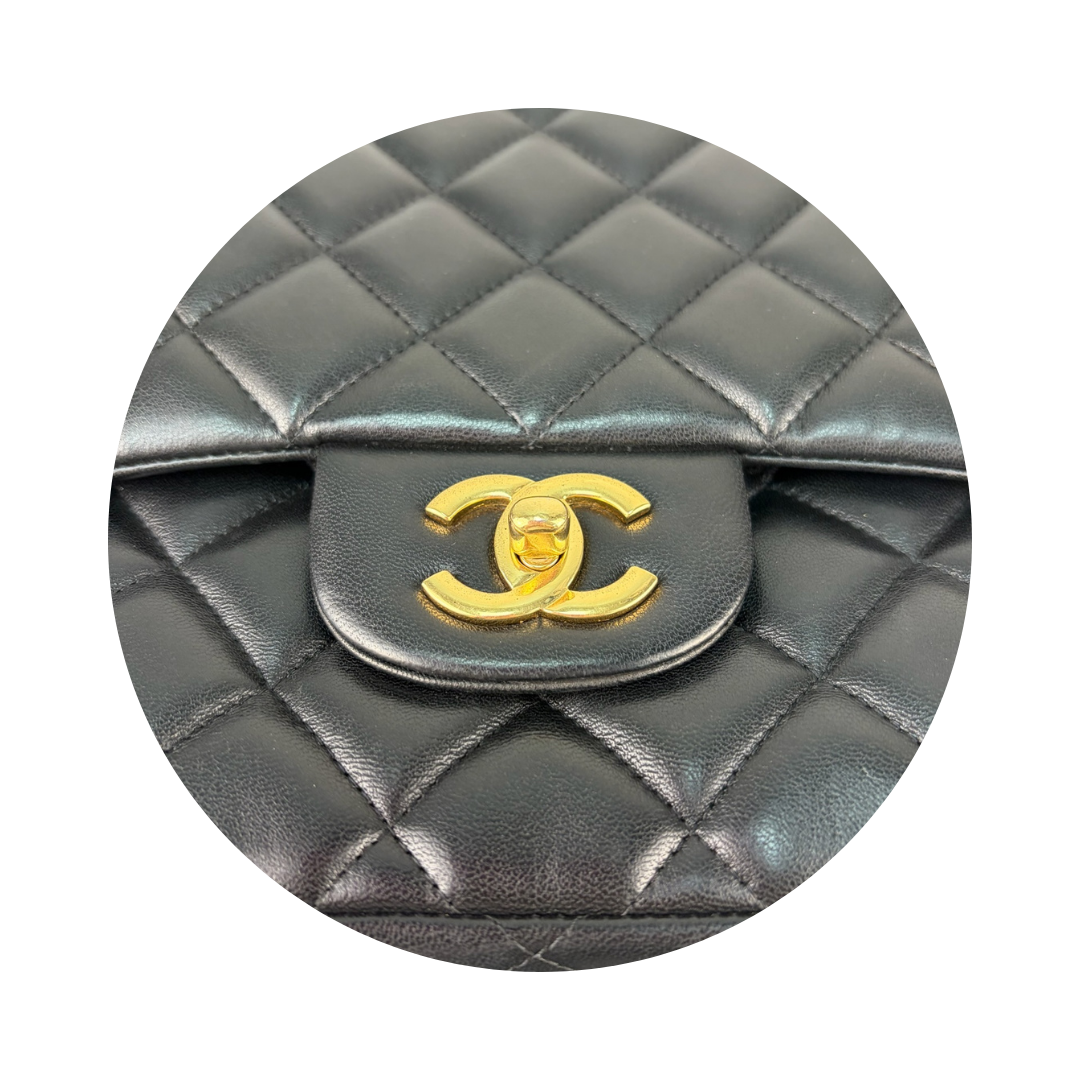 Chanel Black Lambskin Maxi Single Flap