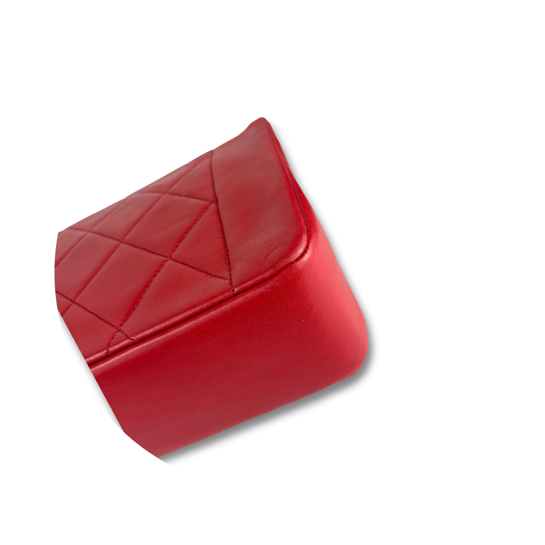 Chanel Red Mademoiselle Single Flap