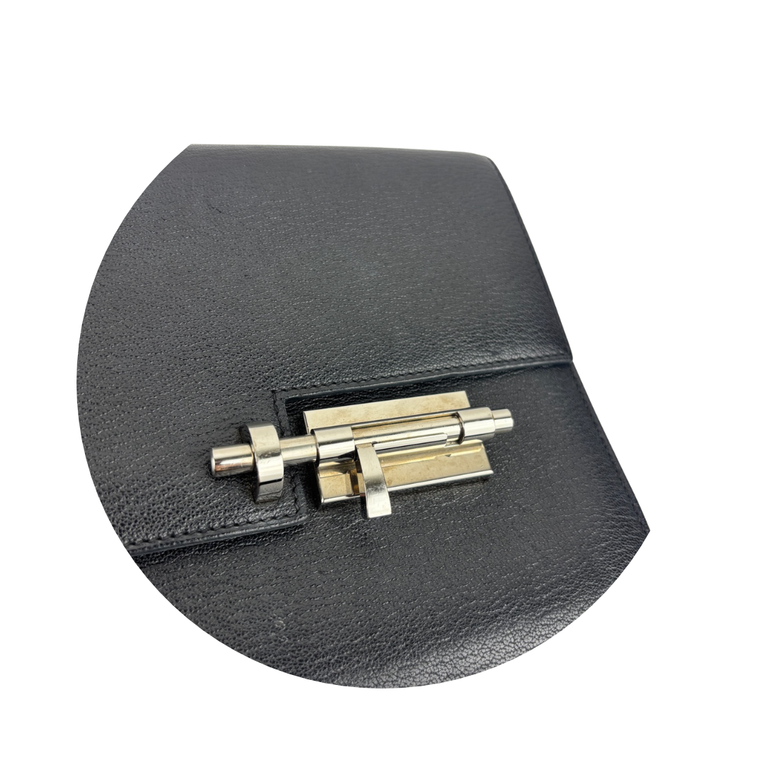 Hermès Chevre Mysore Verrou Clutch Black