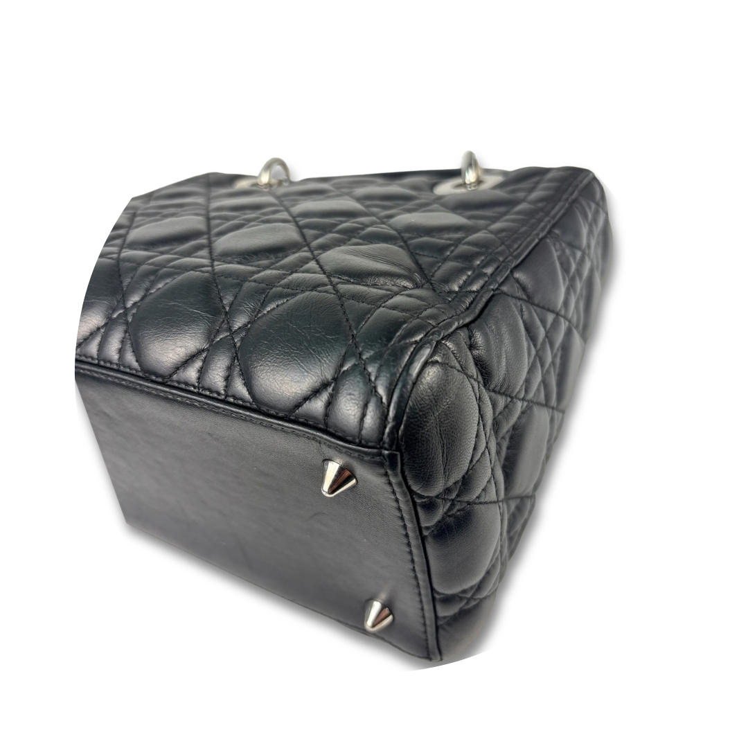 Dior Black Medium Lambskin Lady Dior