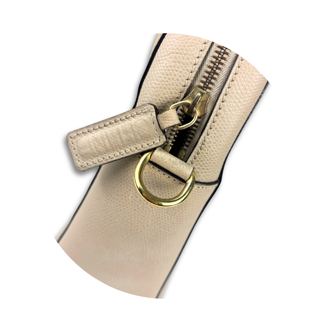 Celine Beige Leather Top Handle