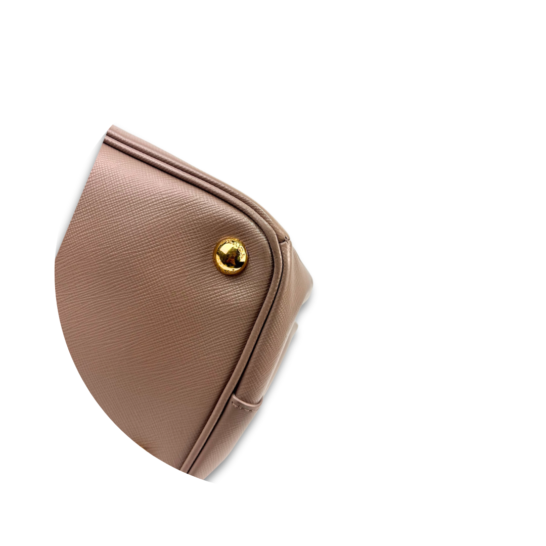Prada Small Beige Double Zip Galleria