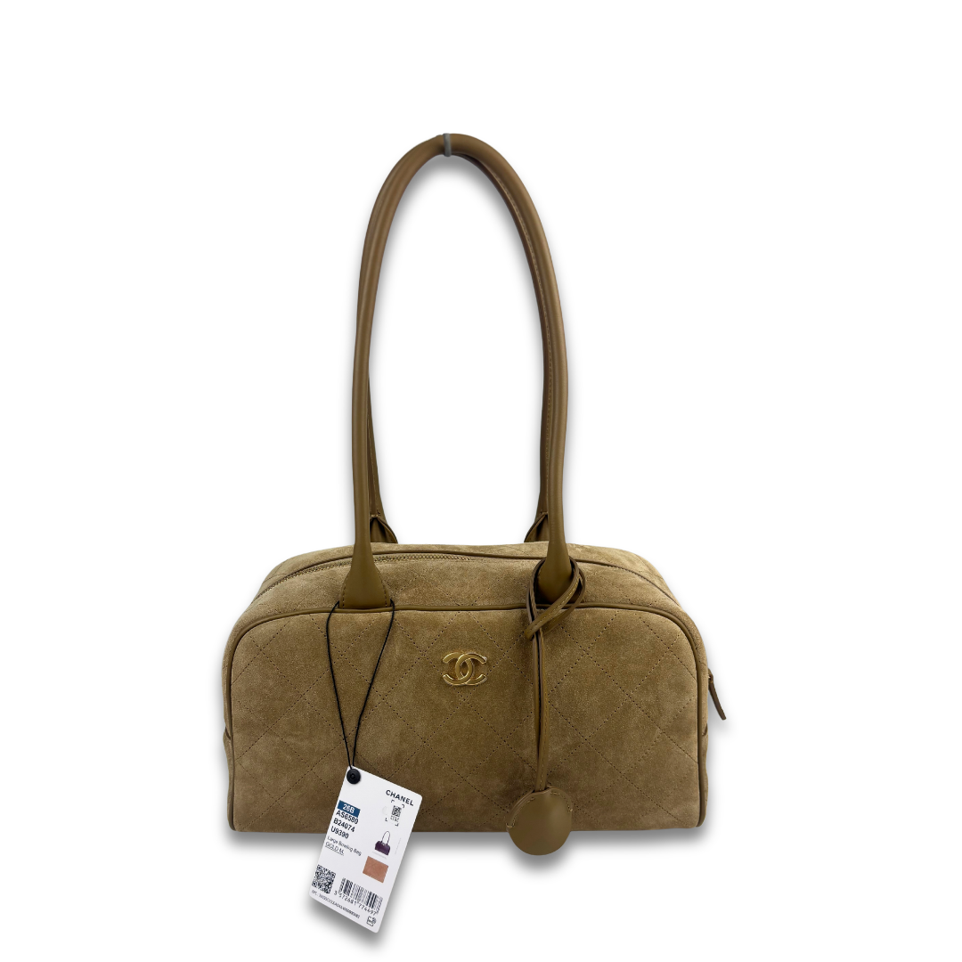 Chanel Suede Large Perfect Bowling Bag