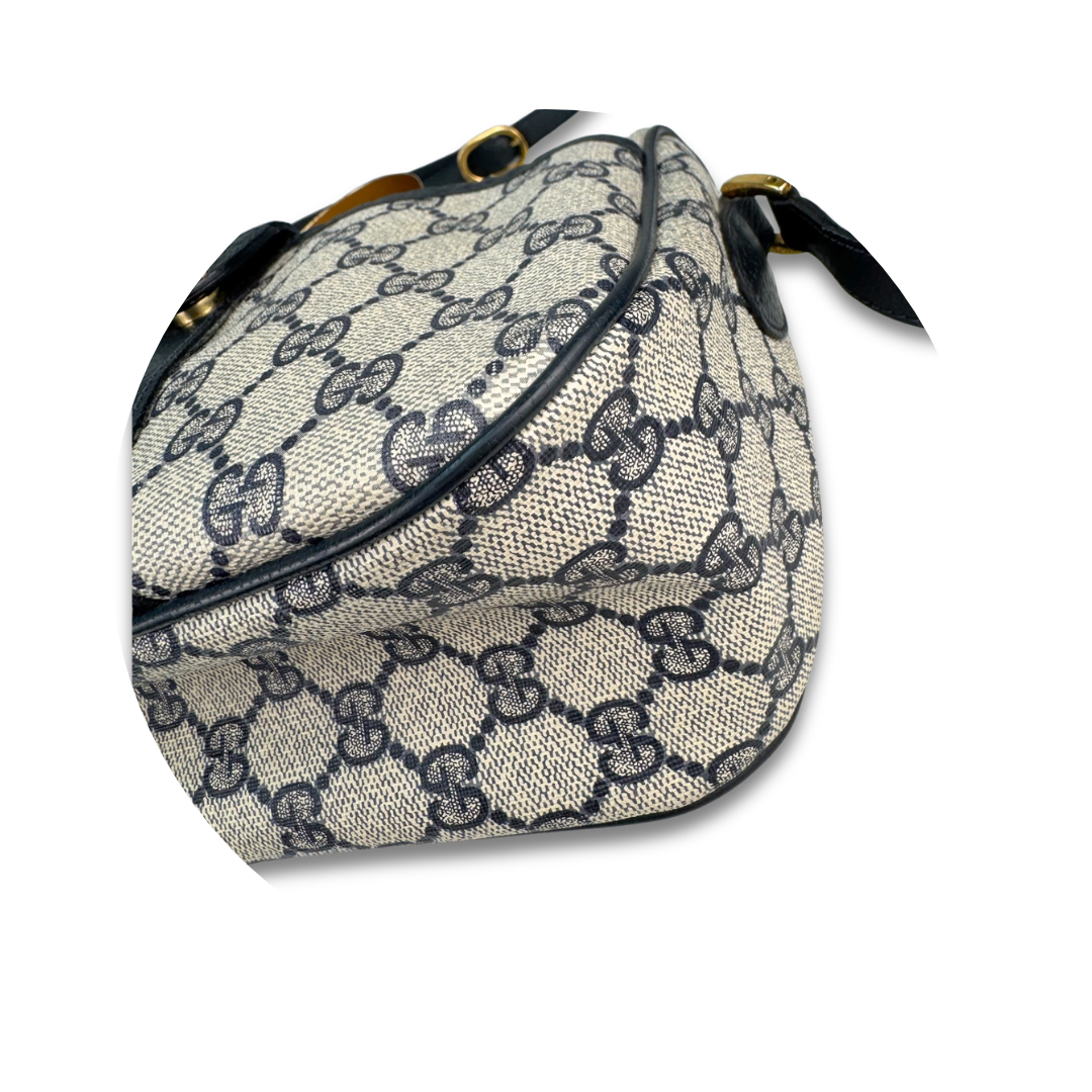 Gucci Navy Vintage Halfmoon Crossbody