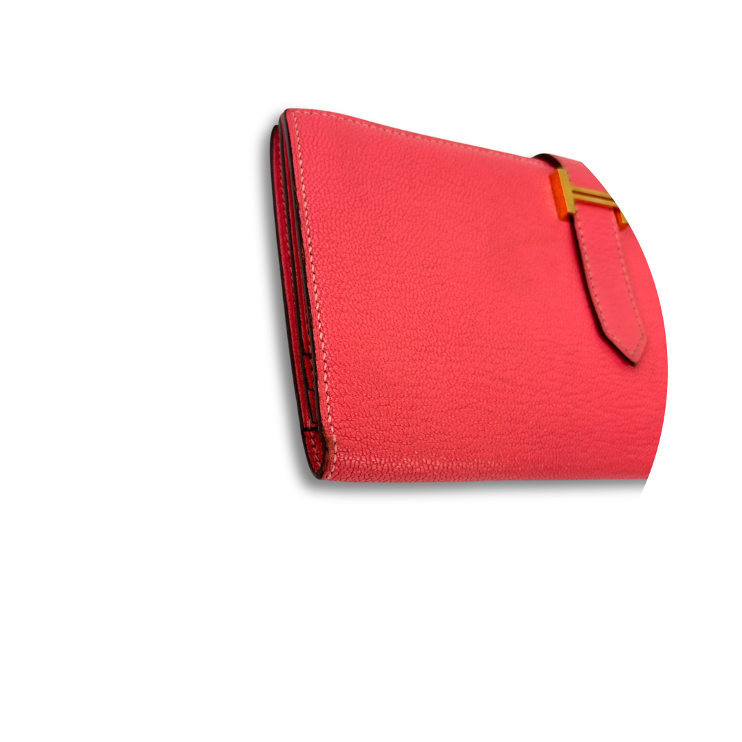 Hermès Pink Swift Bearn Wallet