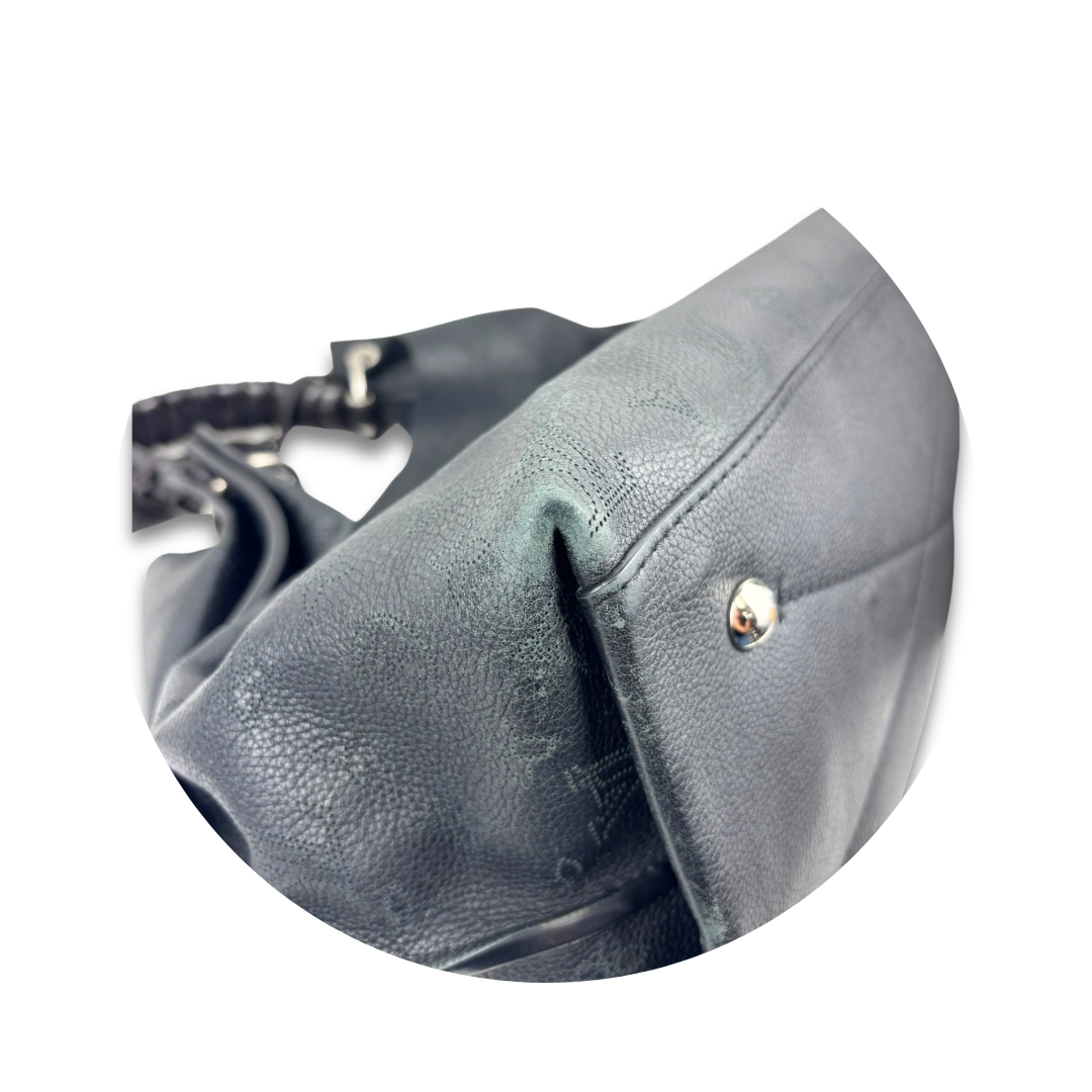 Louis Vuitton Black Mahina Carmel Hobo