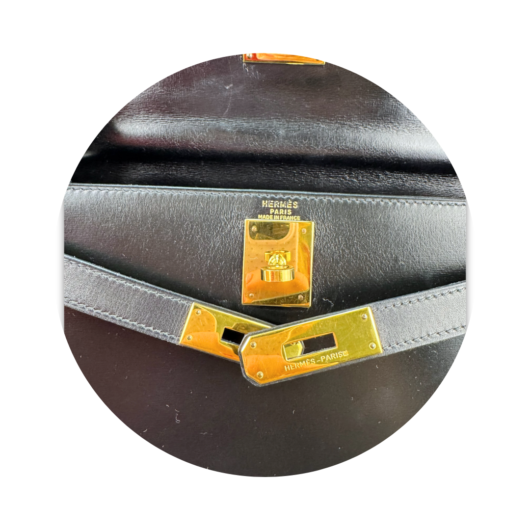 Hermès Box Calf Kelly 28 Noir