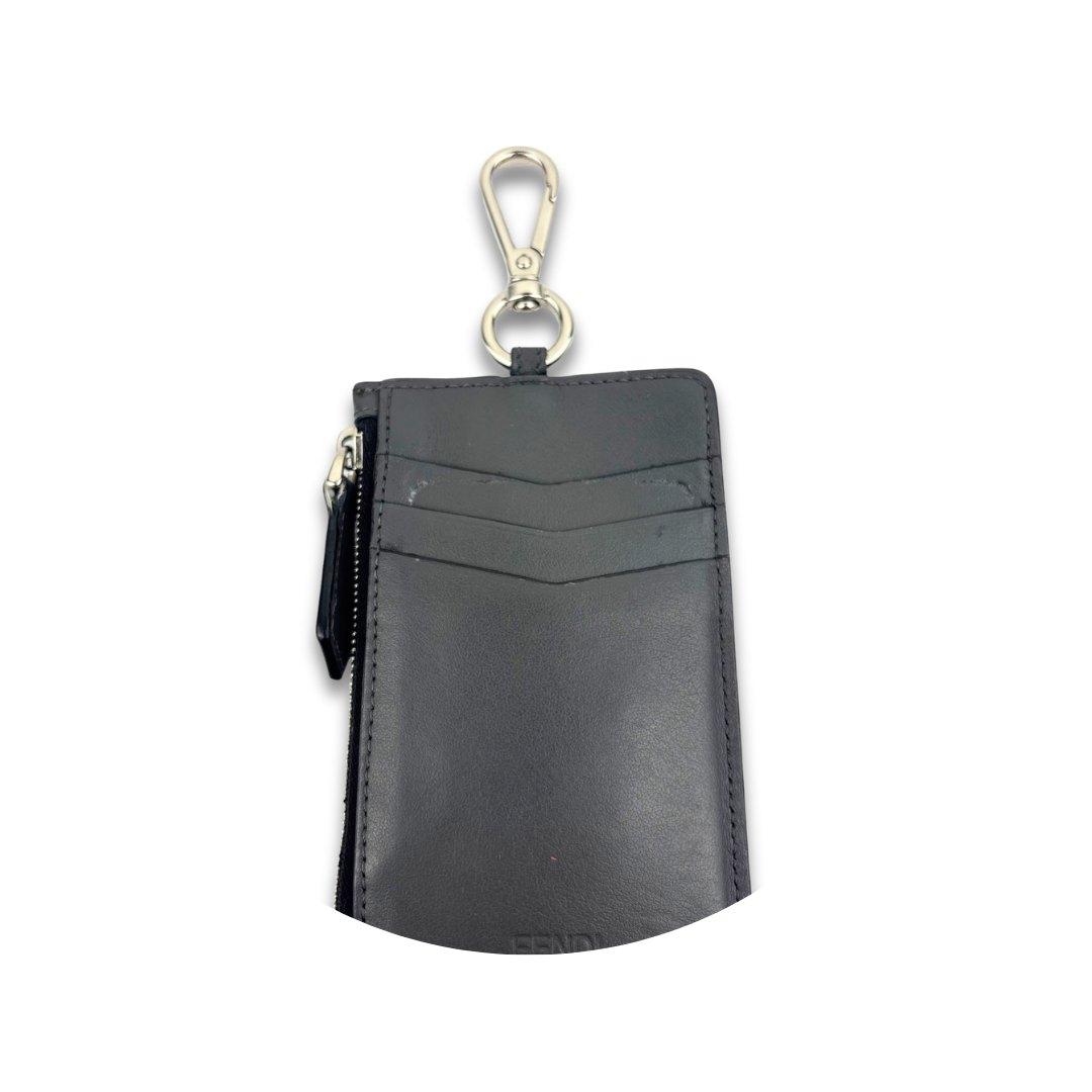 Fendi Faces Grey Card Holder
