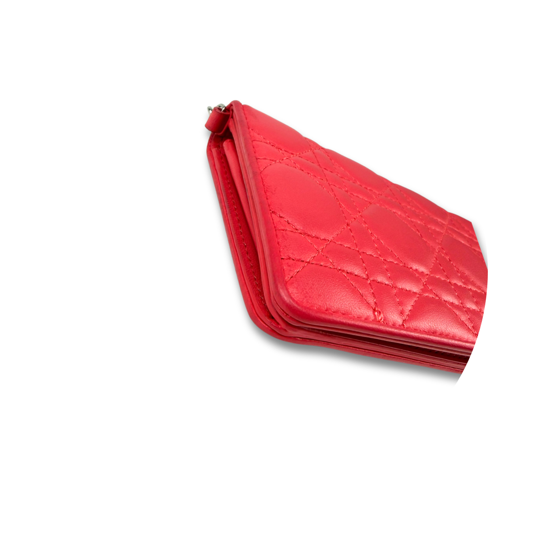 Dior Hot Pink Cannage Wallet