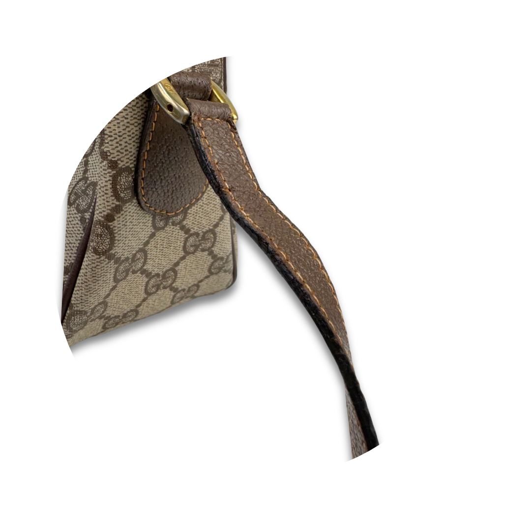 Gucci Brown Vintage Halfmoon Crossbody