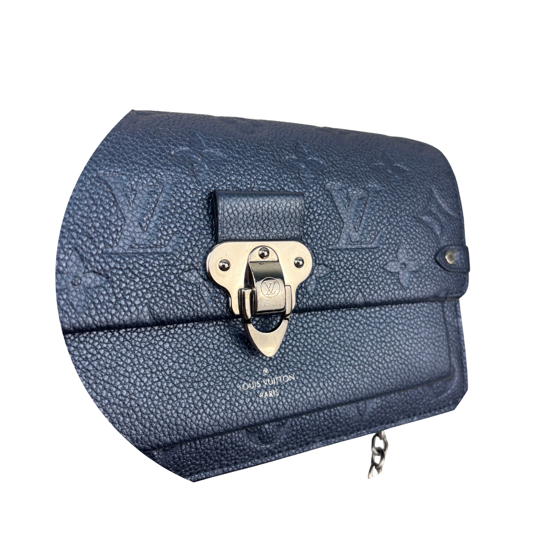 Louis Vuitton Metallic Blue Empreinte Vavin Chain Wallet