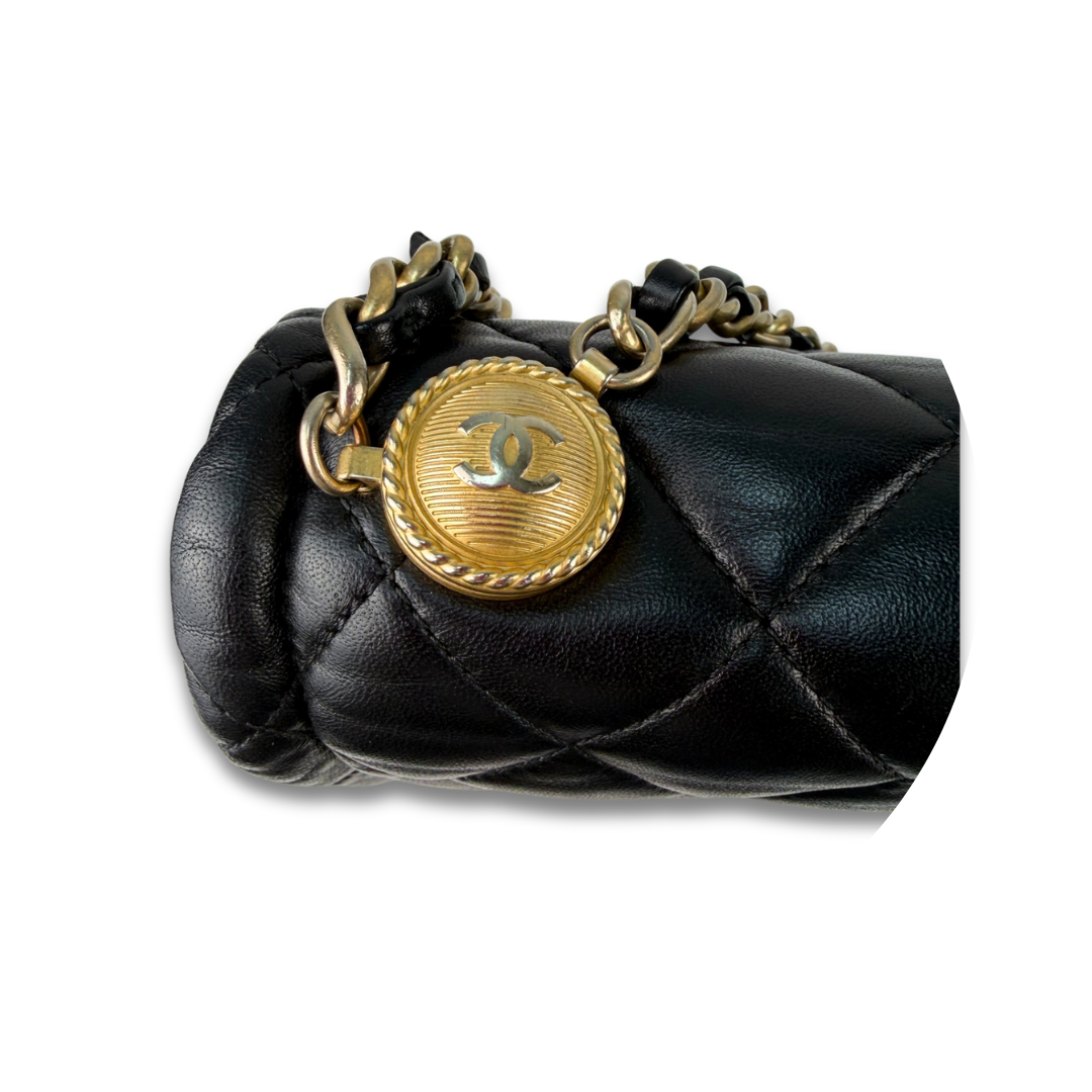 Chanel Button On Top Flap Bag