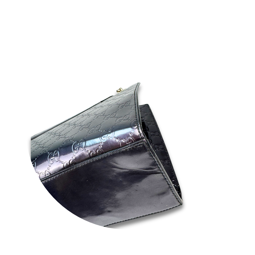 Gucci Guccissima Purple Patent Leather Emily