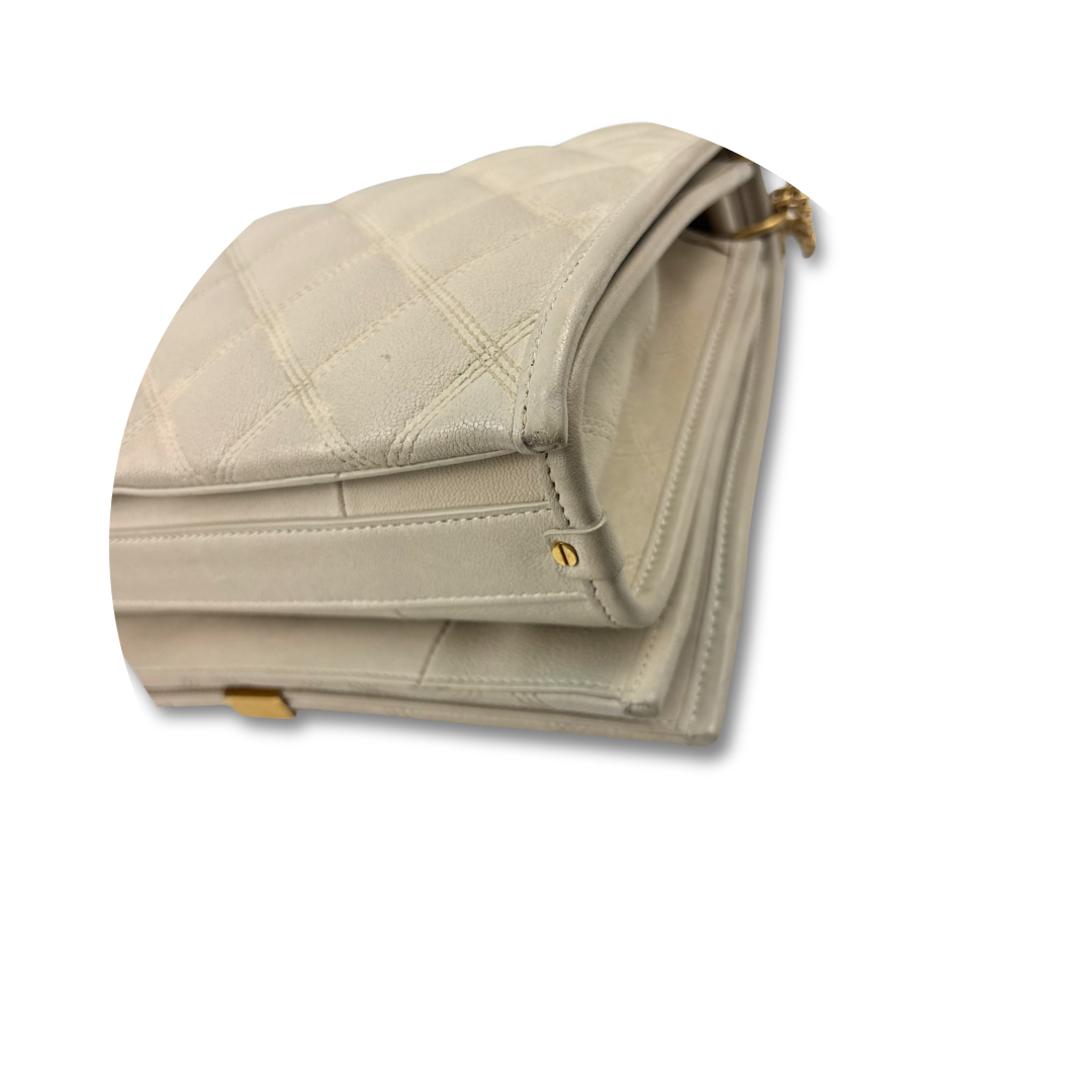 YSL Off White Becky Shoulder Bag