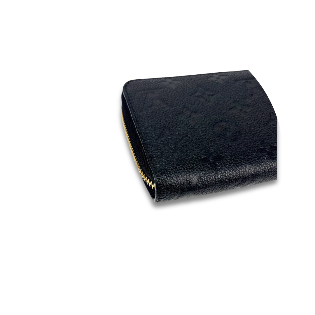 Louis Vuitton Black Empreinte Zippy Wallet