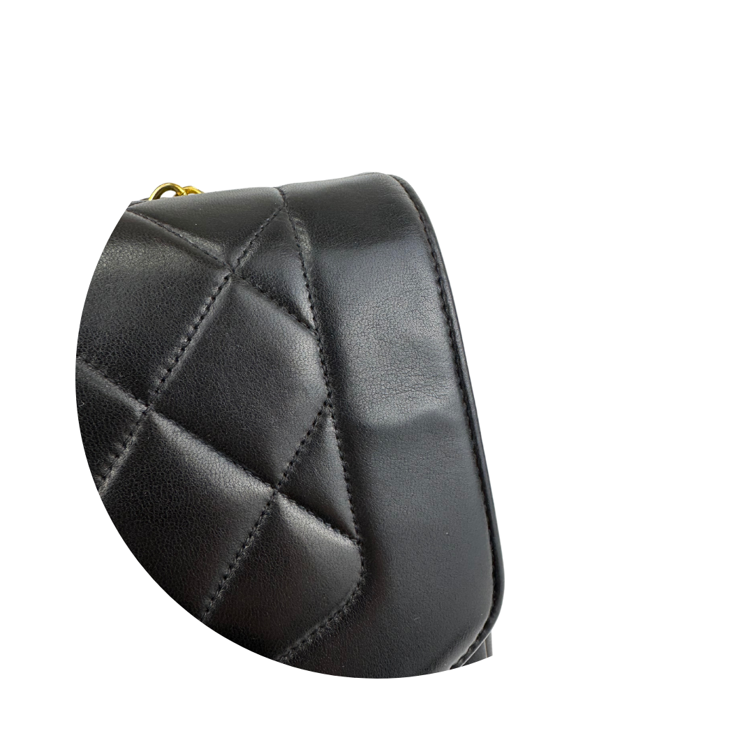 Chanel Medium Black Lambskin Diana