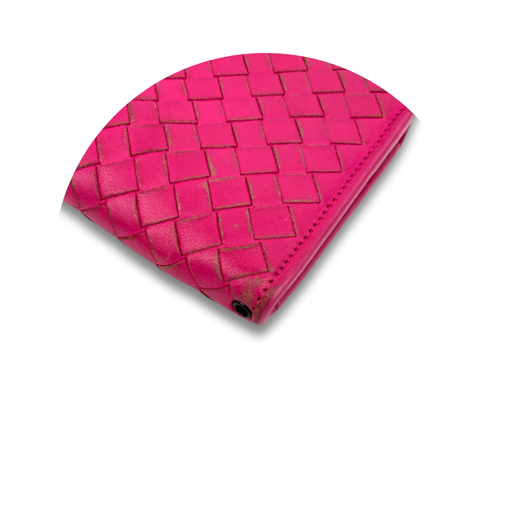 Bottega Veneta Pink Intrecciato Wallet