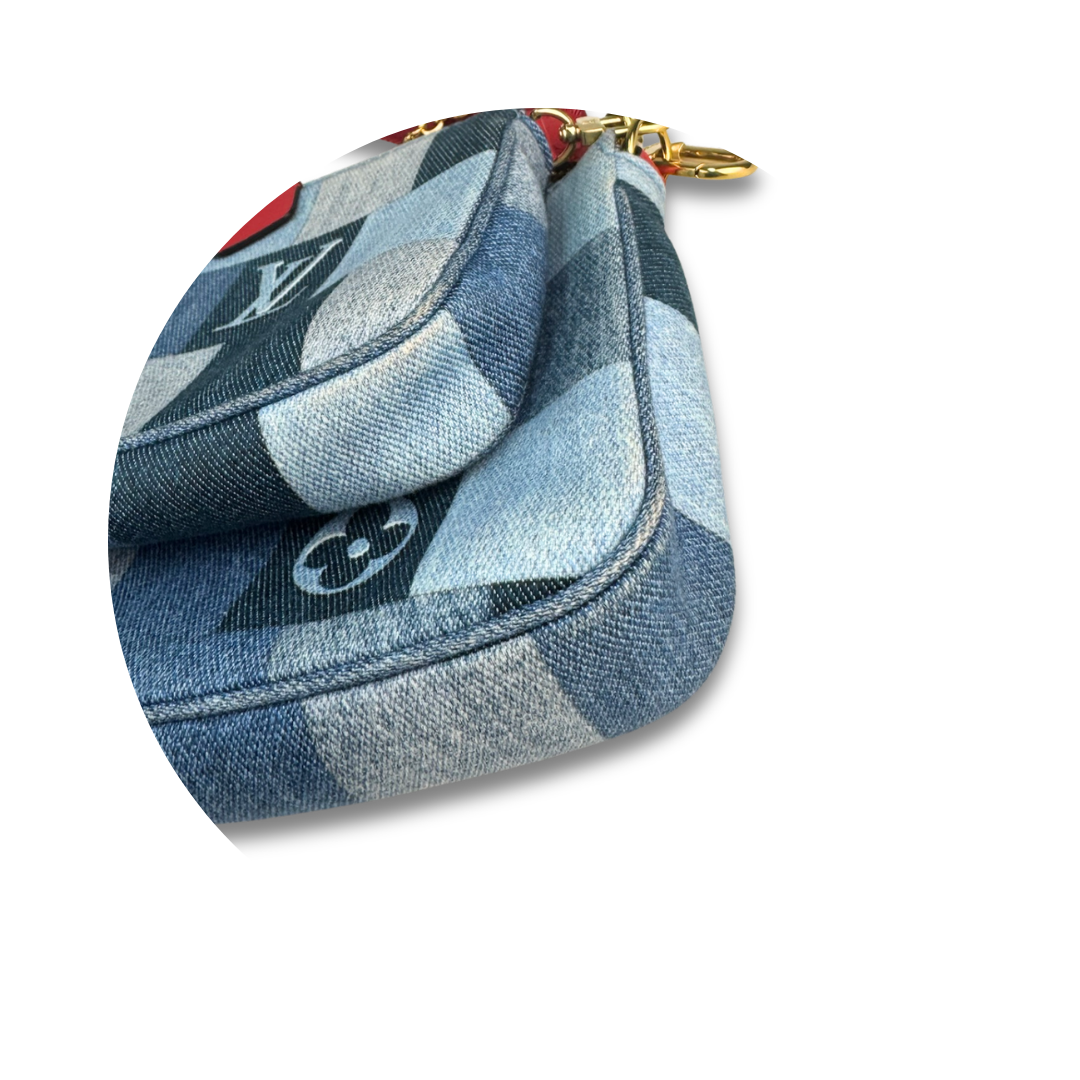 Louis Vuitton Denim Patchwork Multi Pochette Accessoires