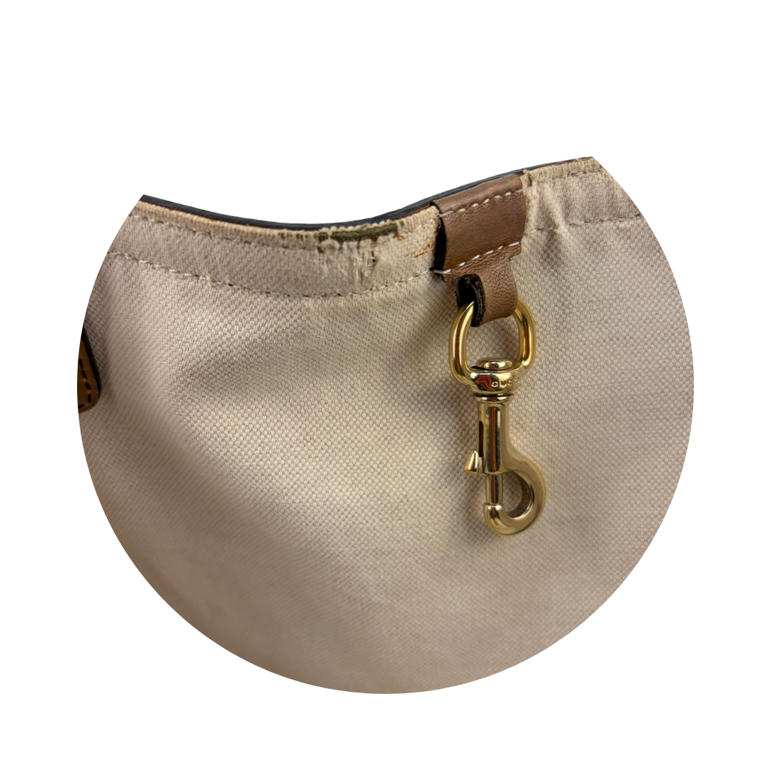 Gucci Brown Canvas Craft Tote
