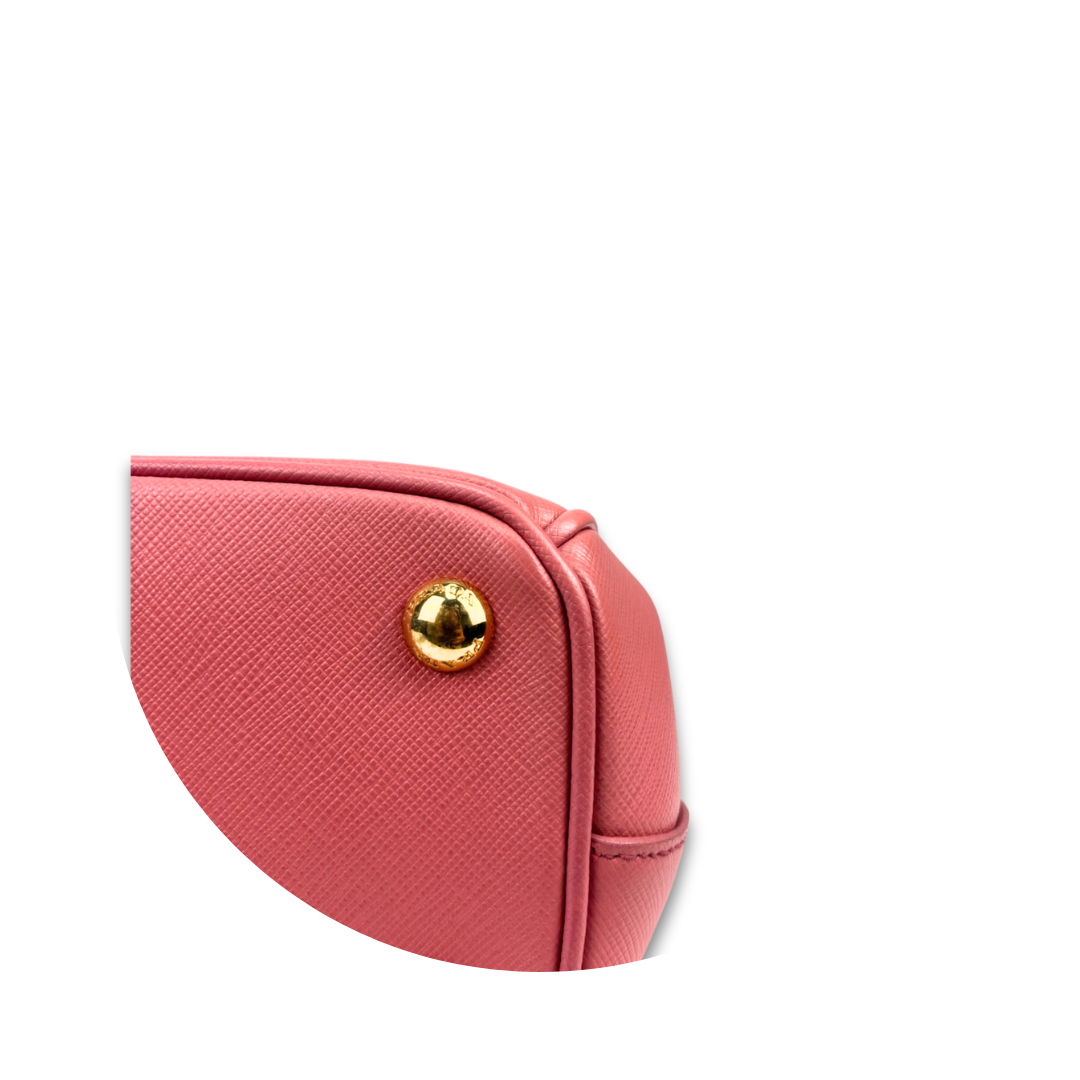 Prada Mini Coral Double Zip Galleria