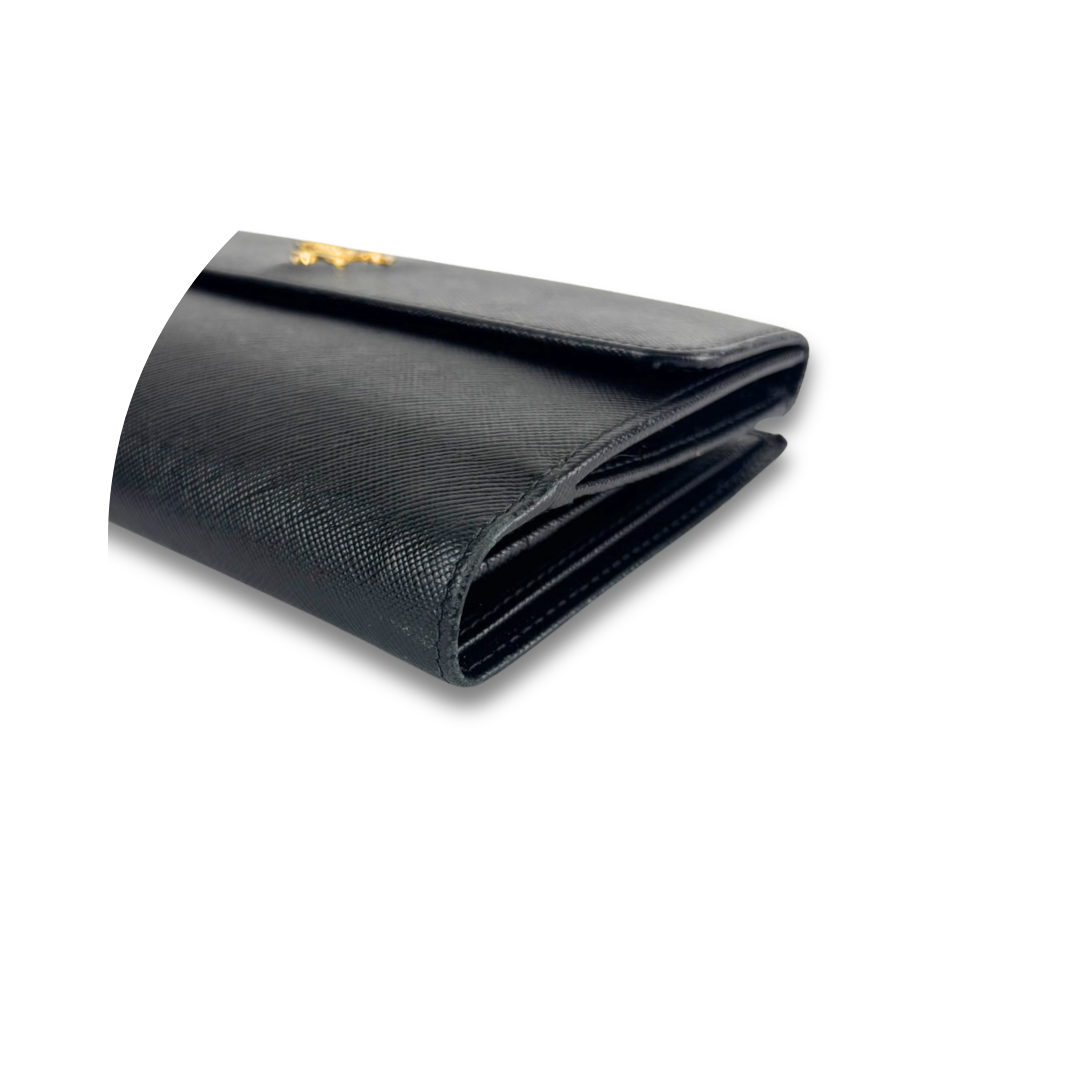 Prada Saffiano Leather Continental Flap Wallet