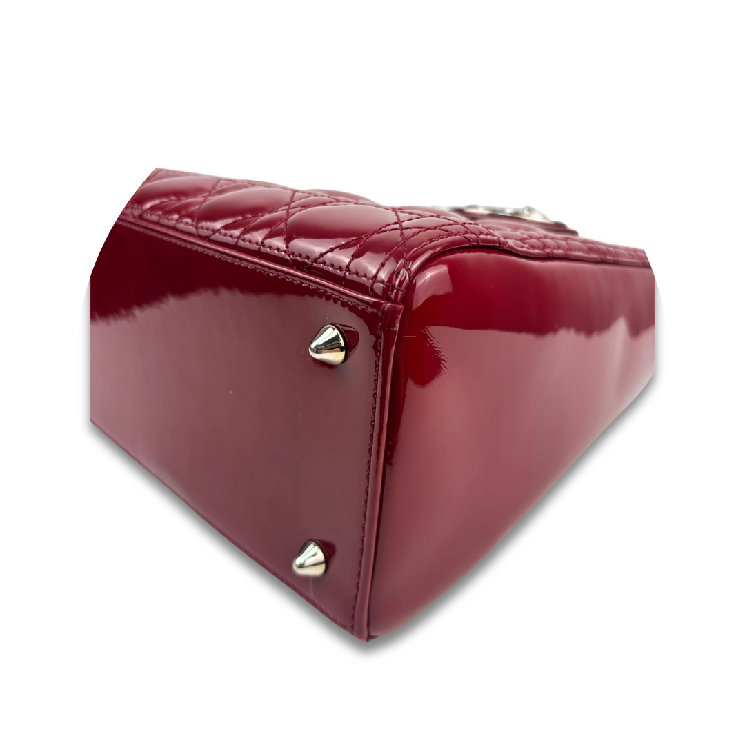 Dior Medium Red Patent Lady Dior