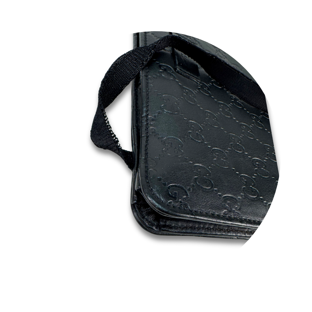Gucci Black Guccissima Leather Tablet Case