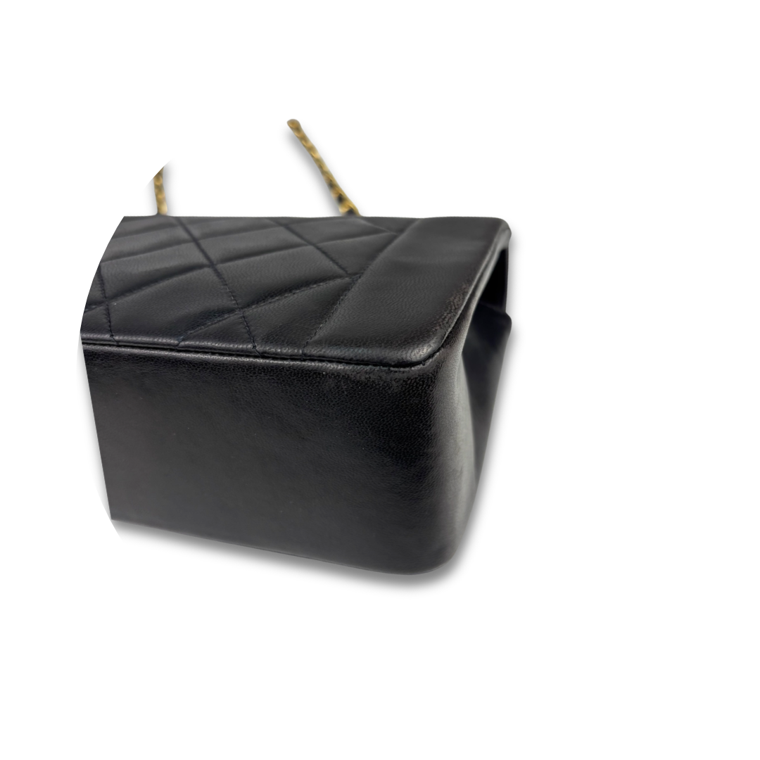 Chanel Brown Lambskin Small Diana Single Flap